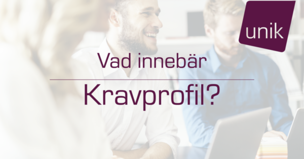 Vad innebär kravprofil?